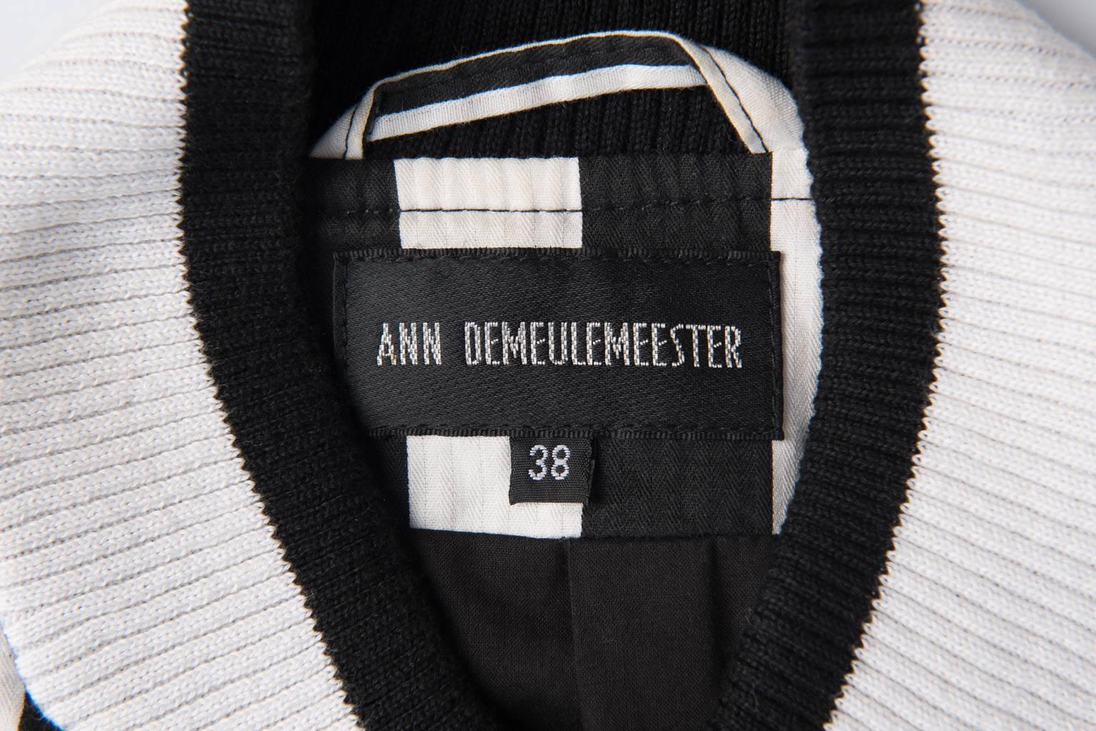 Ann Demeulemeester Stripe Bomber Jacket For Sale 2