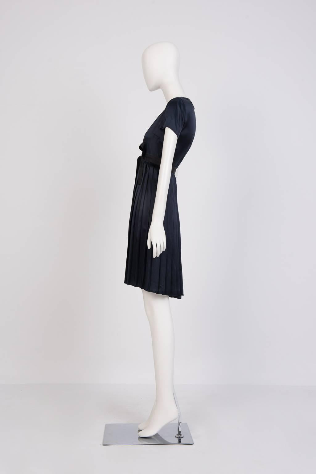 Black JIL SANDER NAVY Empire Dress For Sale