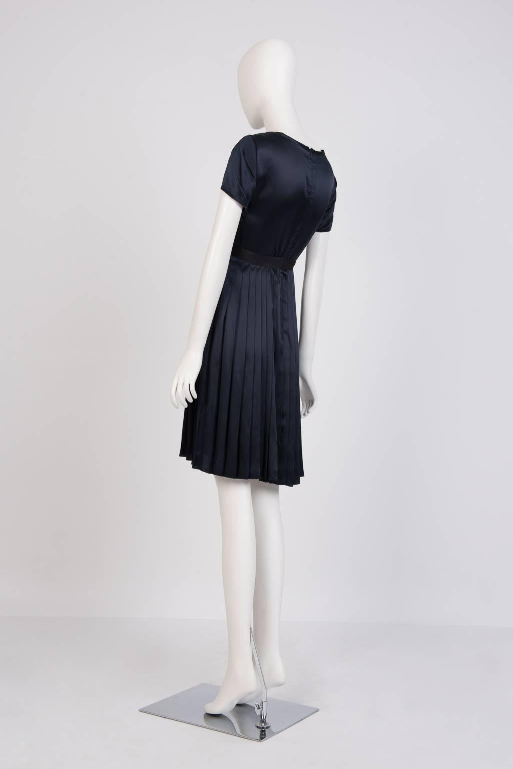 JIL SANDER NAVY Empire Dress In New Condition For Sale In Xiamen, Fujian