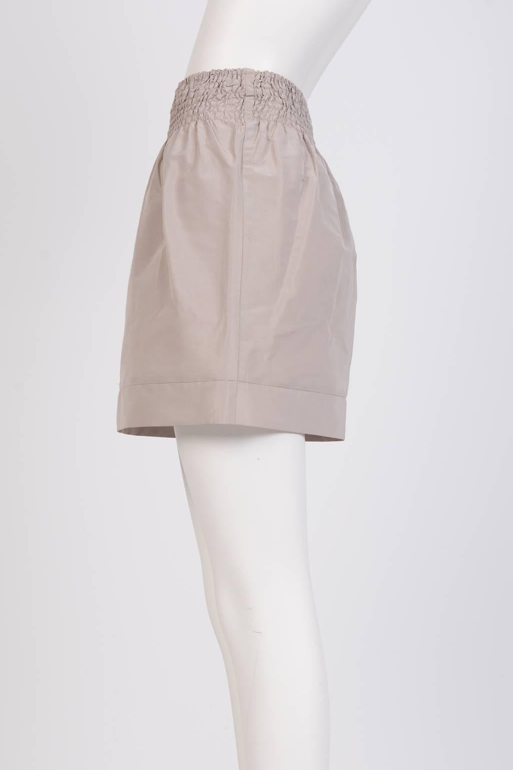 Gray Miu Miu Technical Fabric Short Skirt For Sale