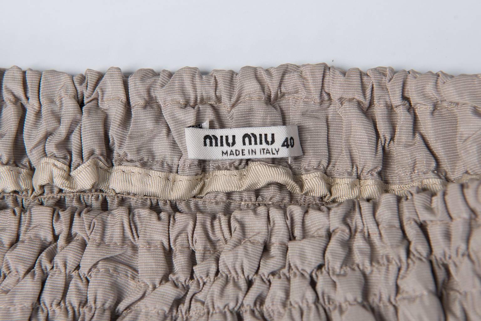 Miu Miu Technical Fabric Short Skirt For Sale 2