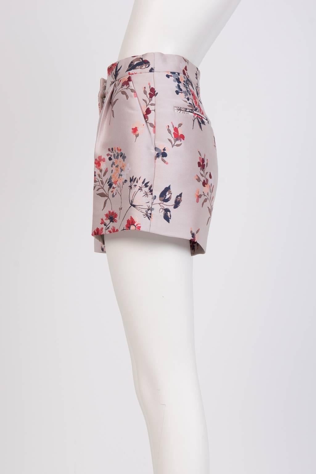 Gray Stella McCartney Pleated Mini-Shorts For Sale