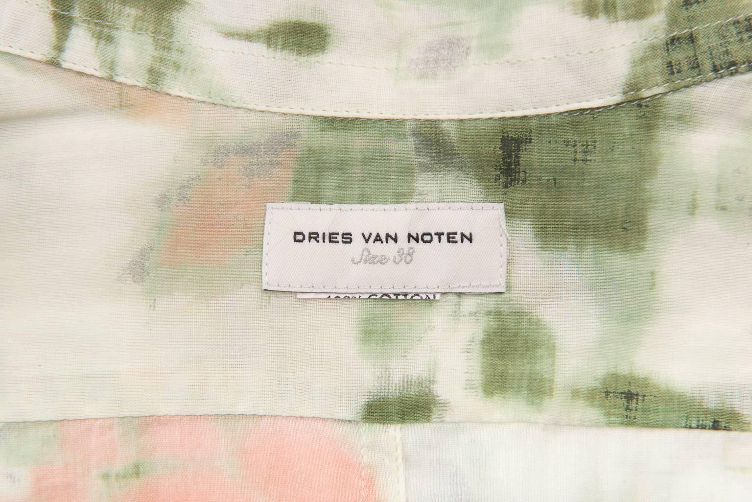  Dries Van Noten Floral Print Shirt For Sale 2