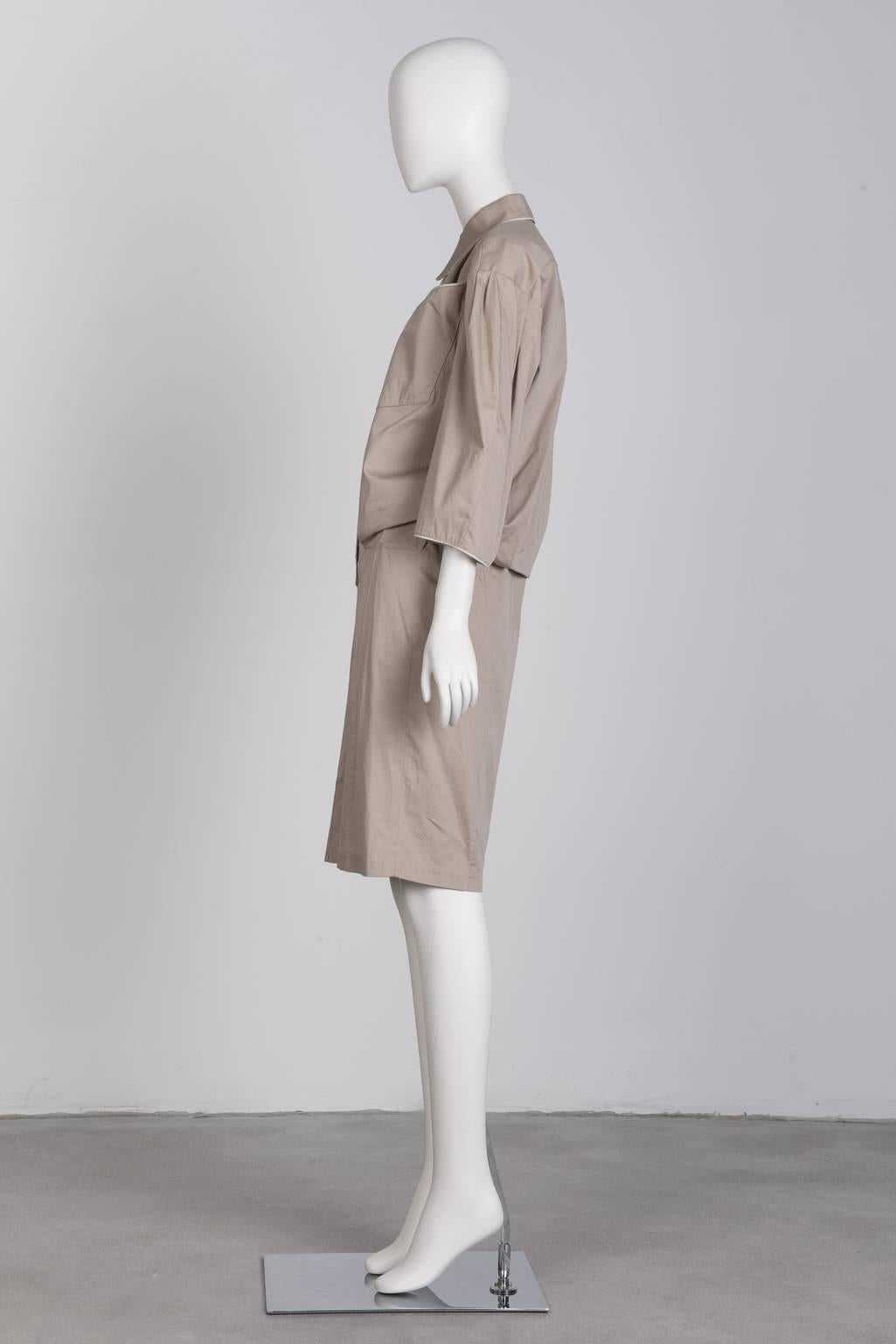 Gray Thierry Mugler Cotton Dress For Sale