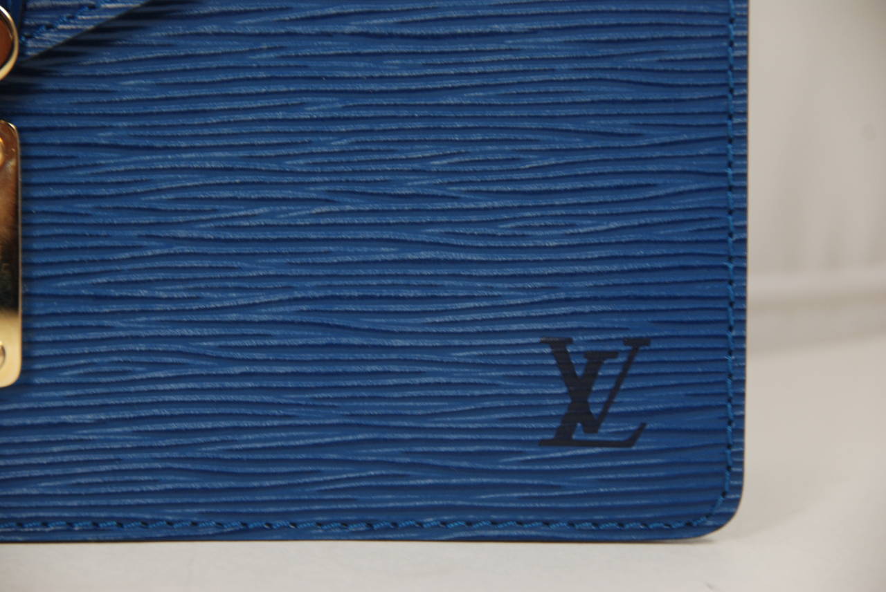 Blue Louis Vuitton Epi Leather Concorde Handbag New in Box at 1stDibs