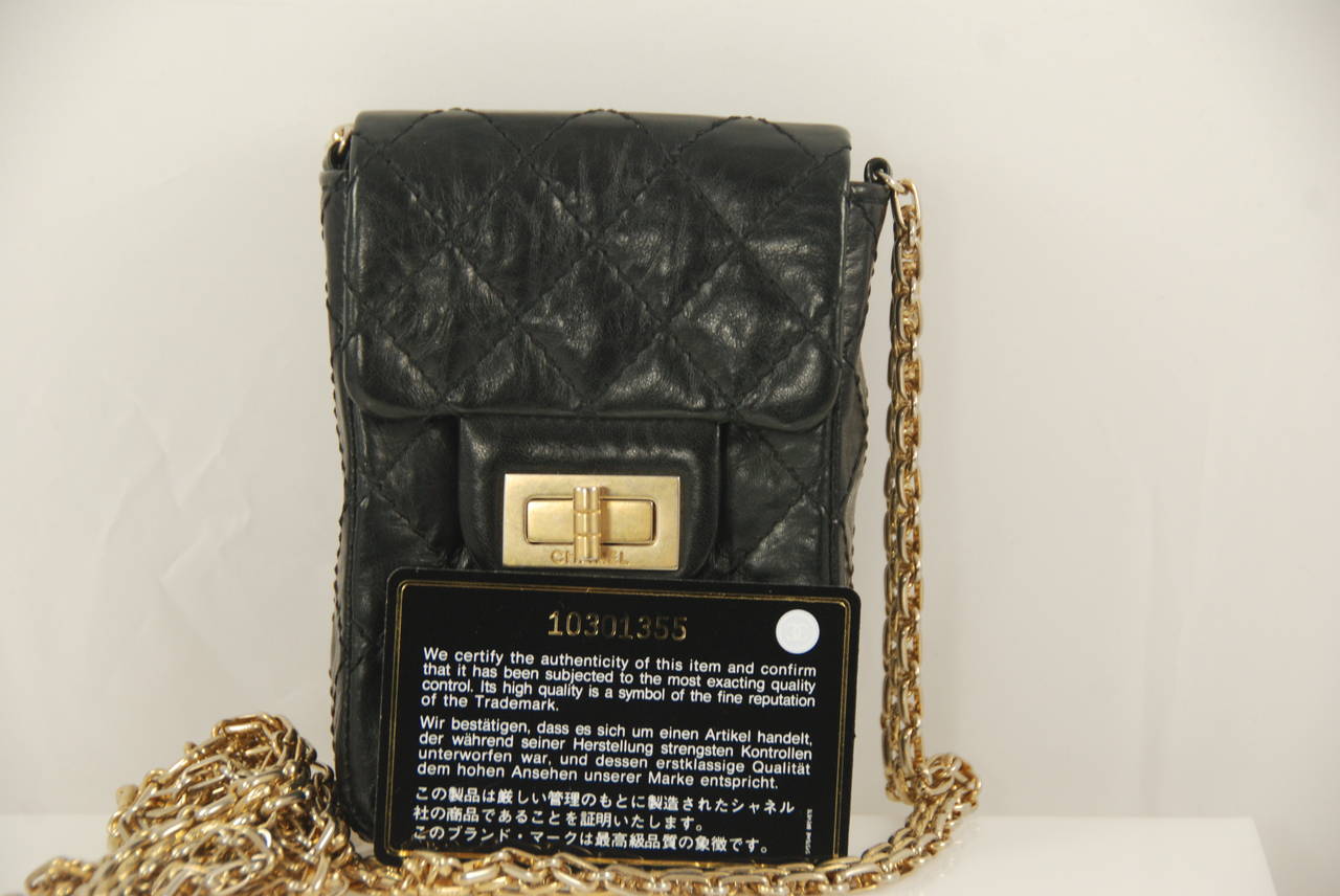 2005 Chanel Black Leather Mini Crossbody 4
