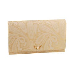 Mikimoto Brocade Evening Bag with Gold and Pearl Clasp