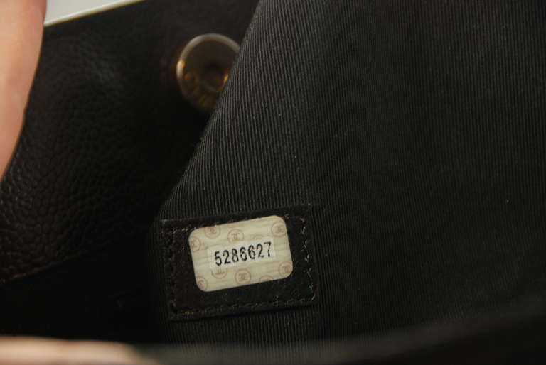Chanel Black Cavier Leather Shoulder Bag For Sale 4