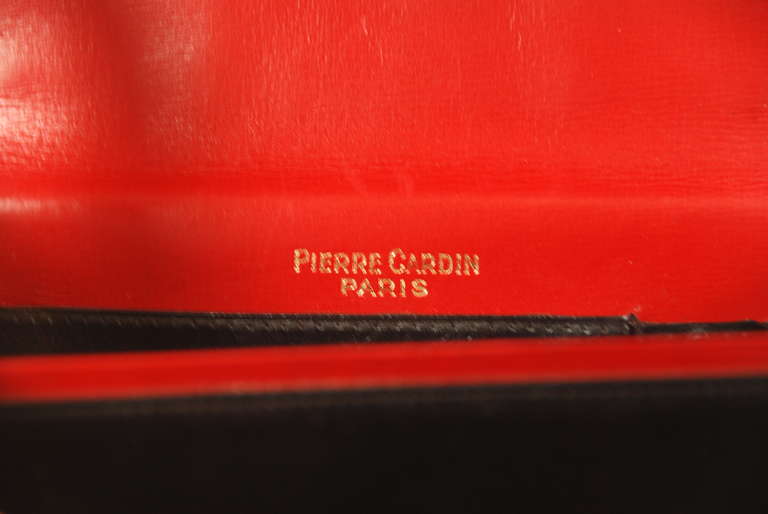 Early Pierre Cardin Red Leather Handbag 3