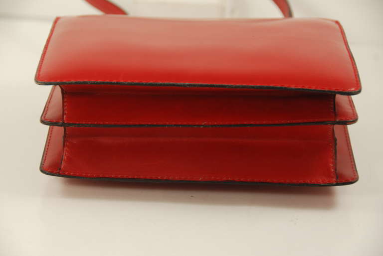 Women's Early Pierre Cardin Red Leather Handbag