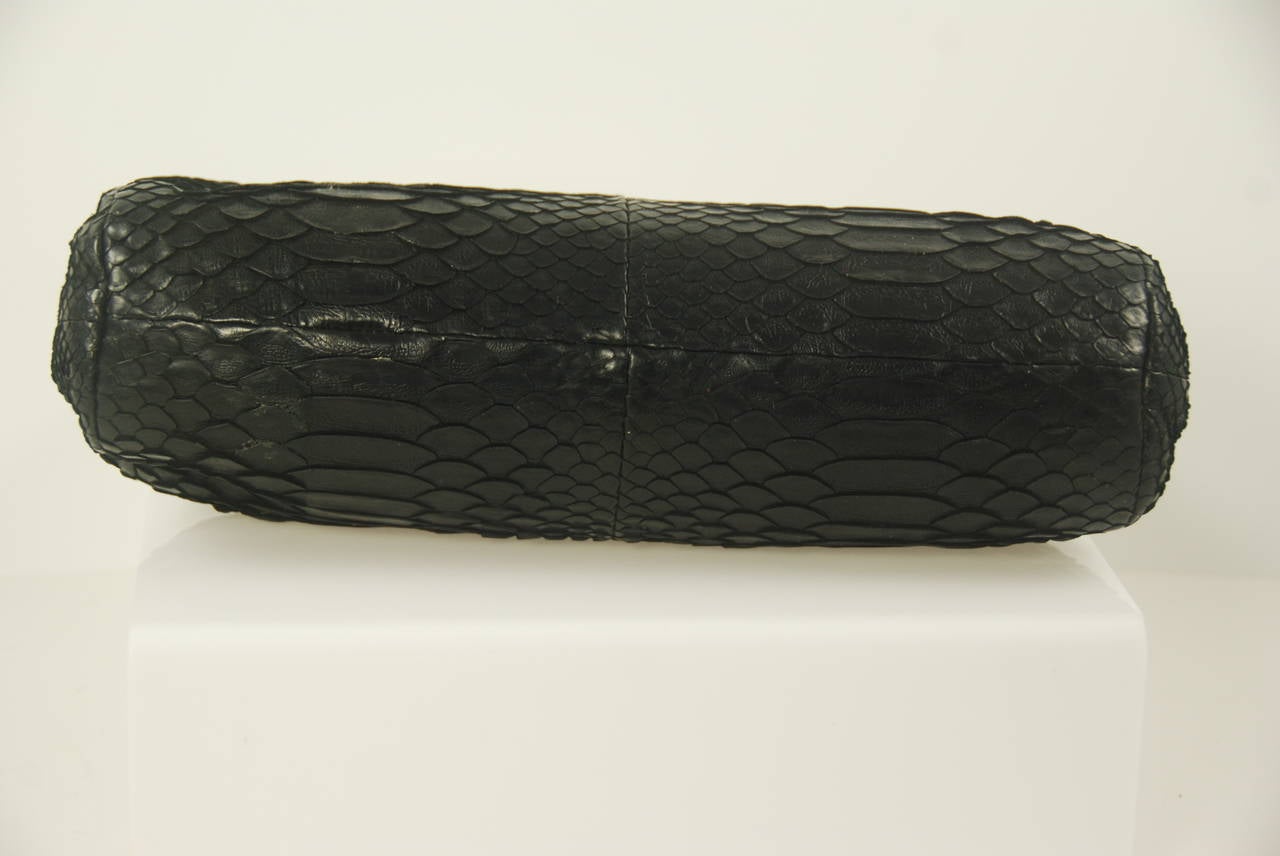 Women's Chanel Black Snake Clutch For Sale