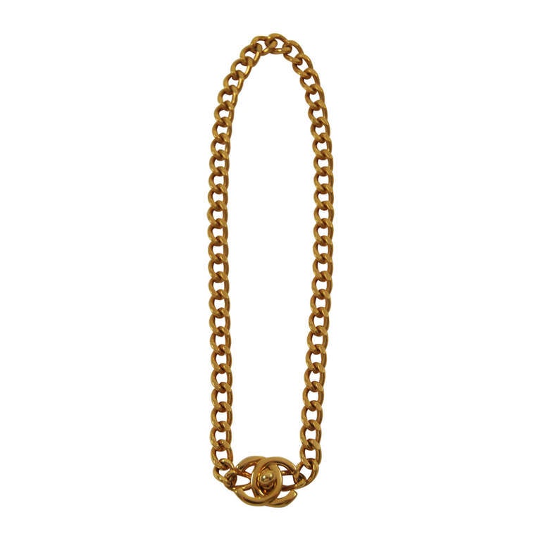 Chanel Turnlock Double C Necklace 96A