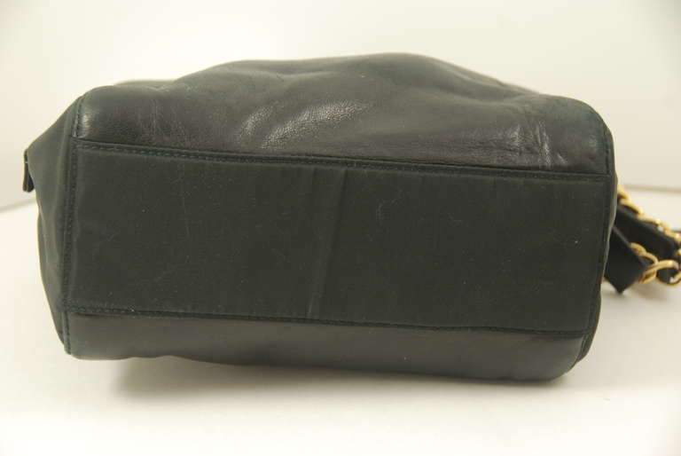 Prada Black Leather Shoulder Bag For Sale 1