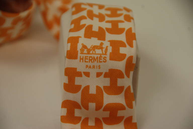 1970s Hermes Scarf Ties In Excellent Condition In New York, NY