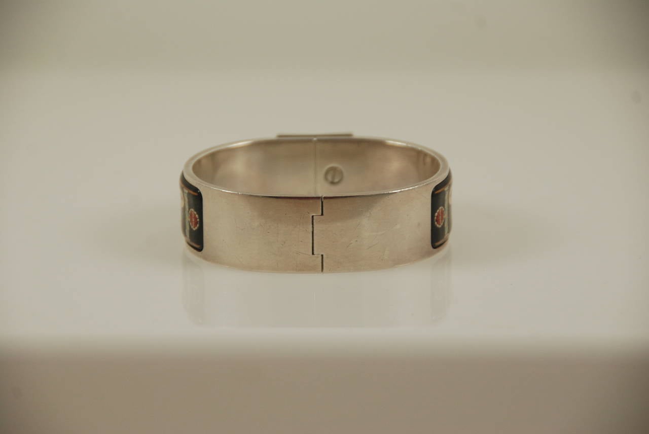 Hermes Enamel Bracelet In Excellent Condition In New York, NY