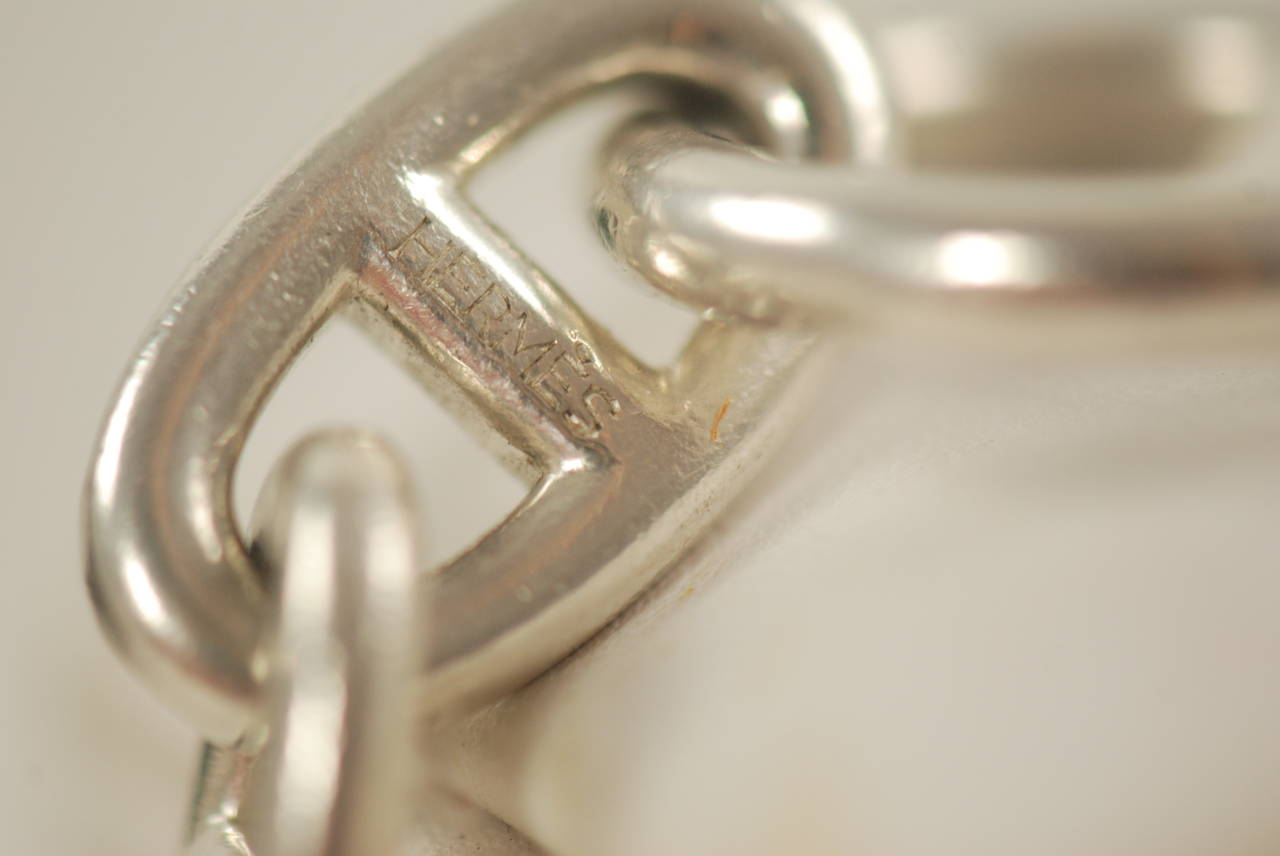 Women's or Men's Hermes Chaine d'Ancre Silver Bracelet TGM Size