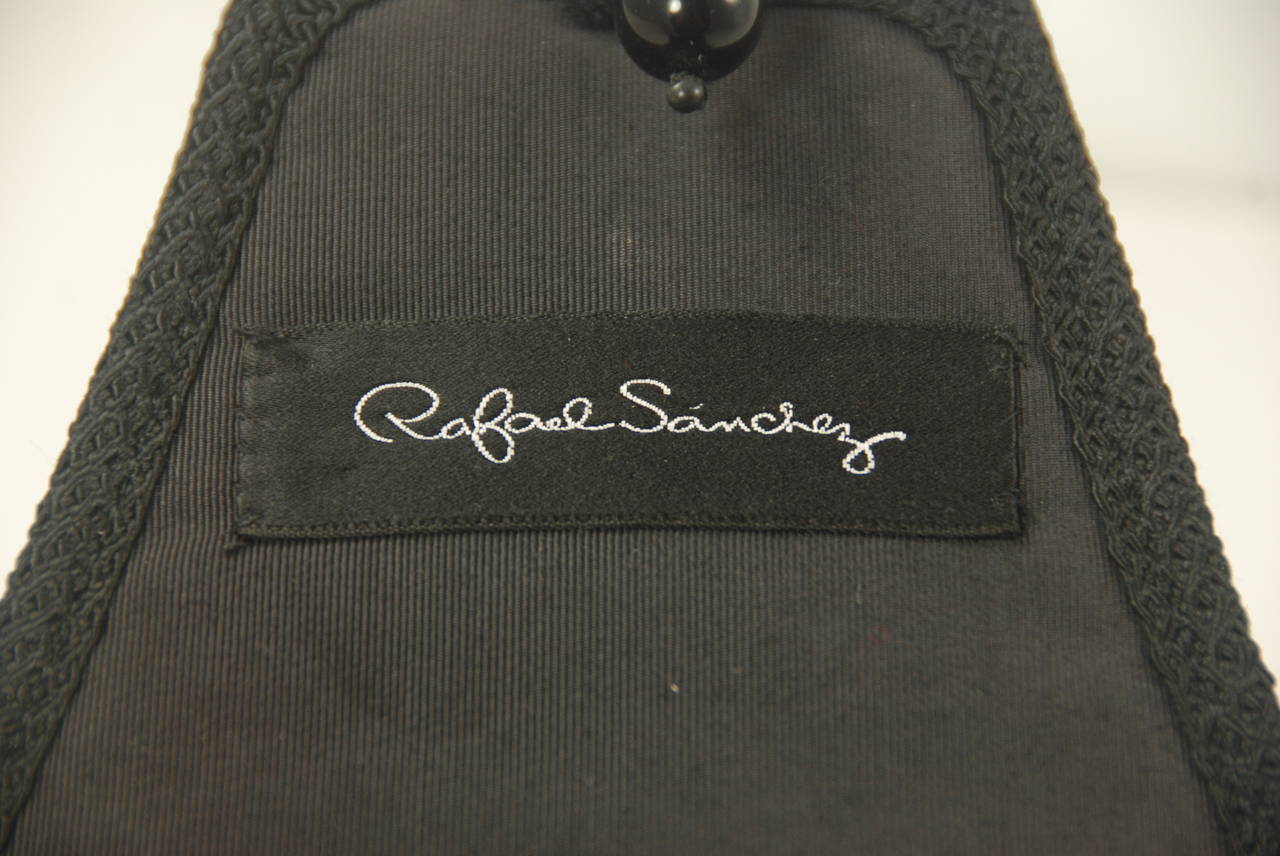 Vintage Rafael Sanchez Black Alligator Shoulder Bag For Sale 3