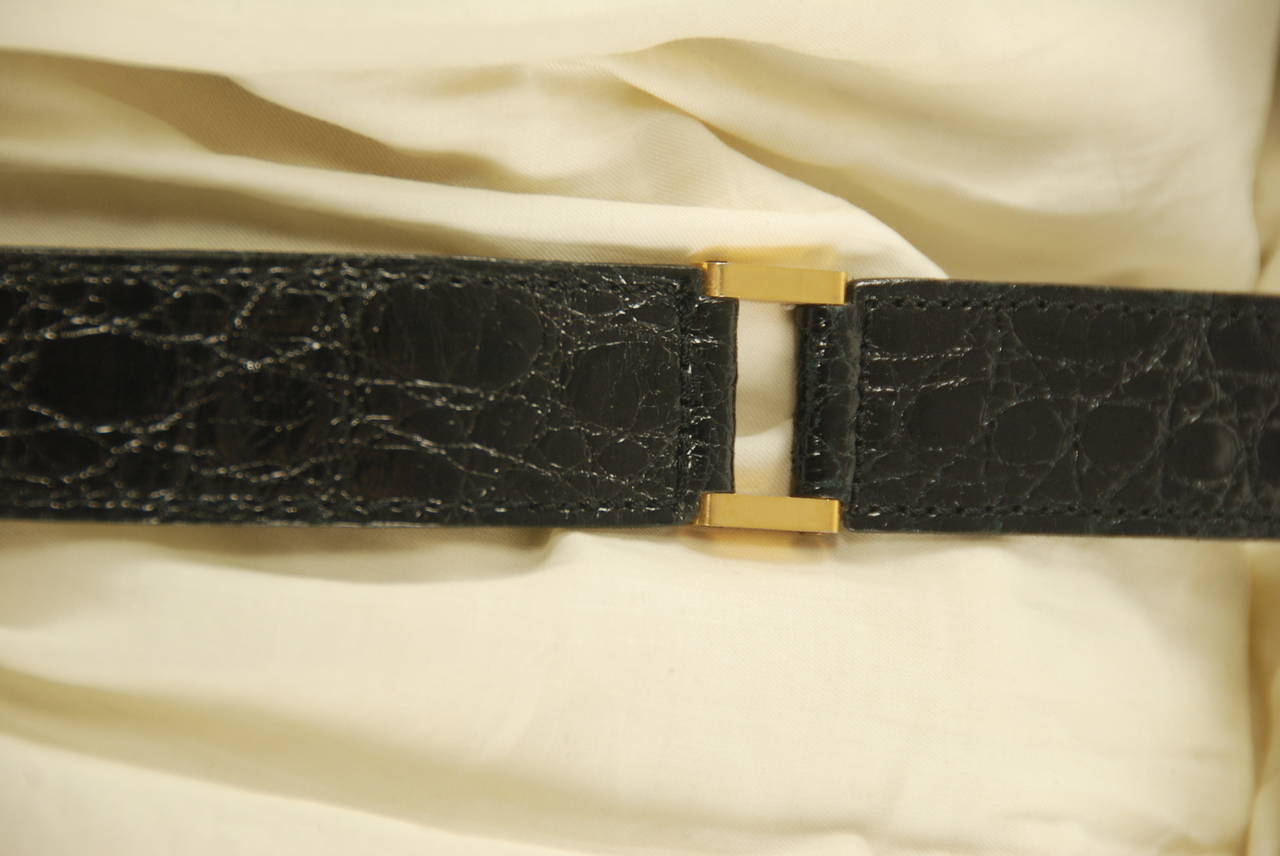 Black Crocodile Balmain Belt For Sale 1