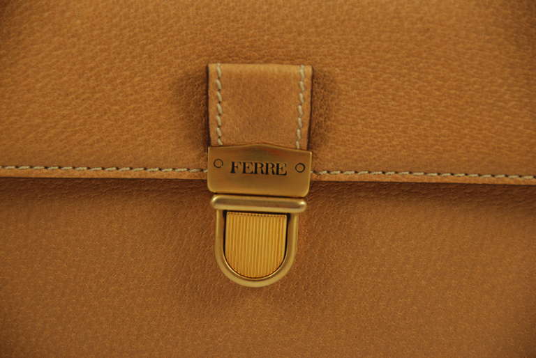 Gianfranco Ferre numbered camera bag from the late 1990s or early 2000's. This bag was produced before the designers death in 2007. Exceptional quality, made in Italy, this bag seems unused. Ferre was stylistic director at Dior, replacing Marc Bohan