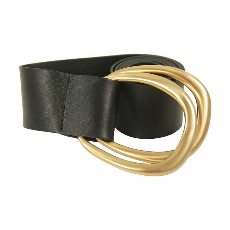 Donna Karen Black Leather Belt
