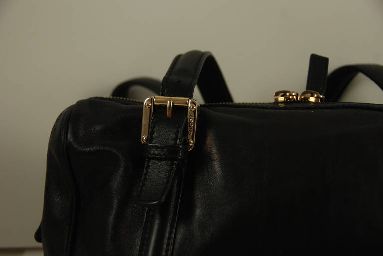 Gucci Black Leather Boston Bag In Excellent Condition In New York, NY