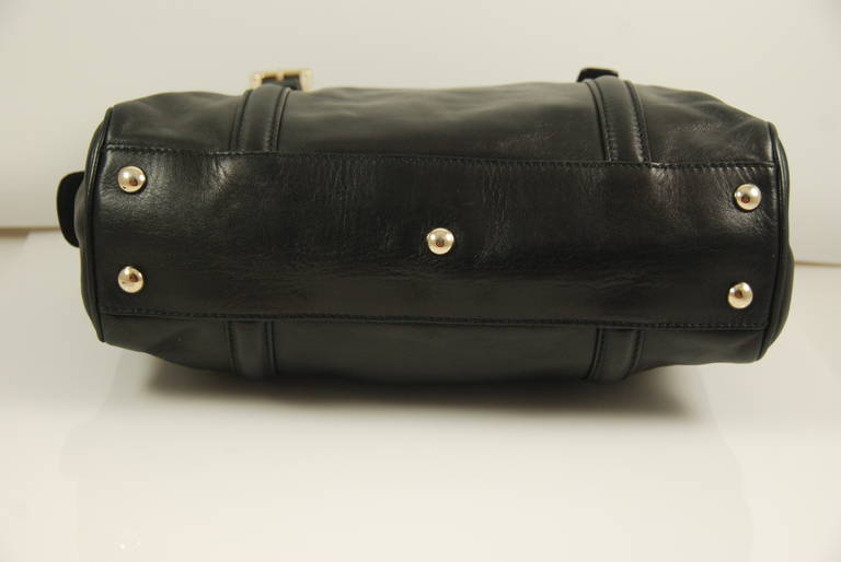 Women's Gucci Black Leather Boston Bag