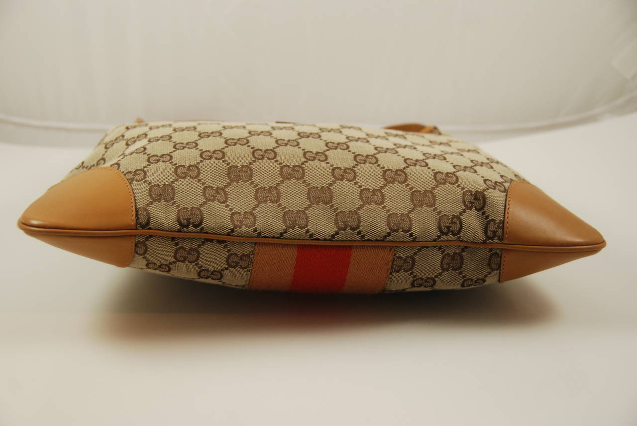 Brown Gucci Golden Mustard Yellow TrimJackie Bag For Sale