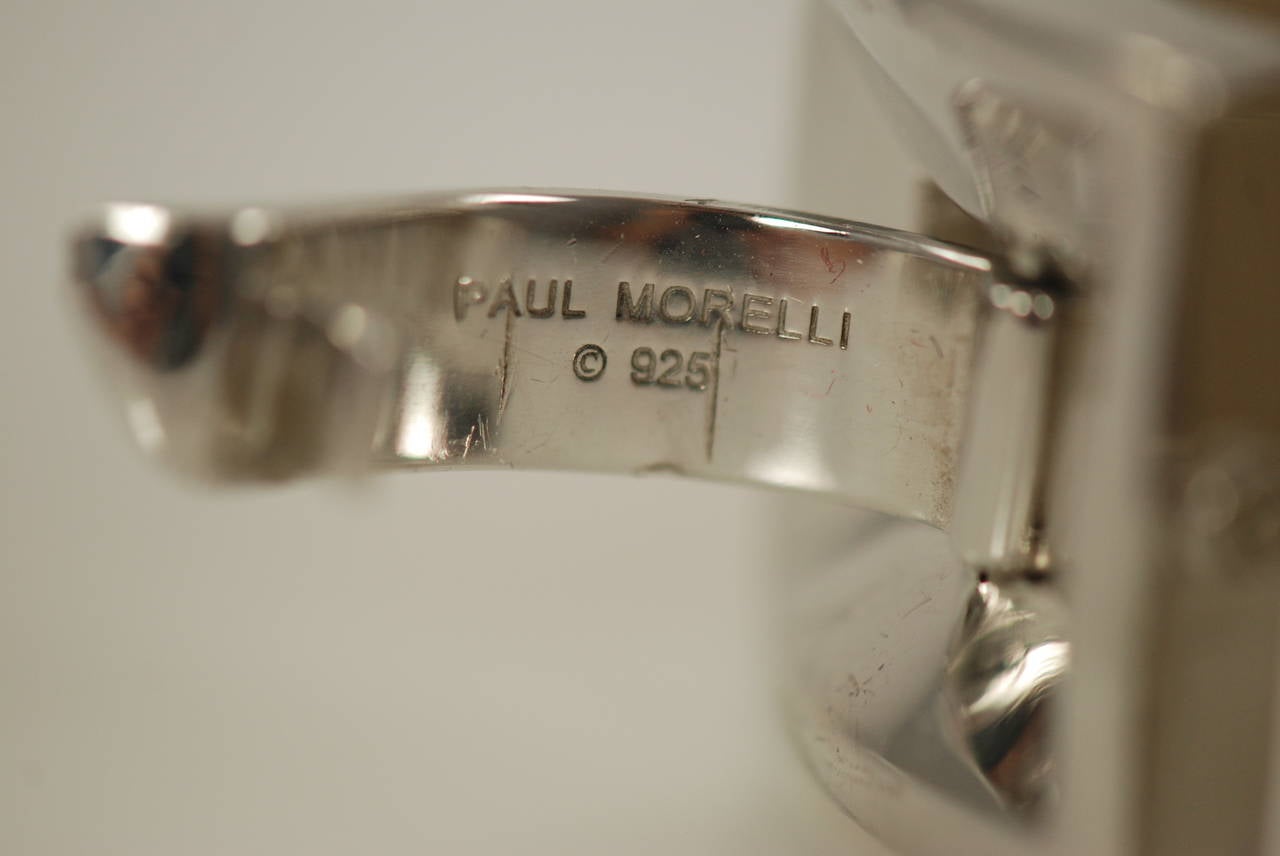Women's Paul Morelli Sterling & Alligator Buckle Bracelet For Sale