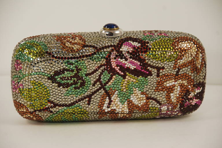 1990s Judith Leiber Minaudiere  with Multi Color Leaves In New Condition In New York, NY