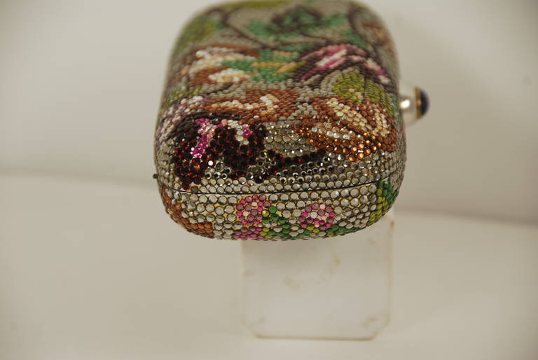 1990s Judith Leiber Minaudiere  with Multi Color Leaves 2