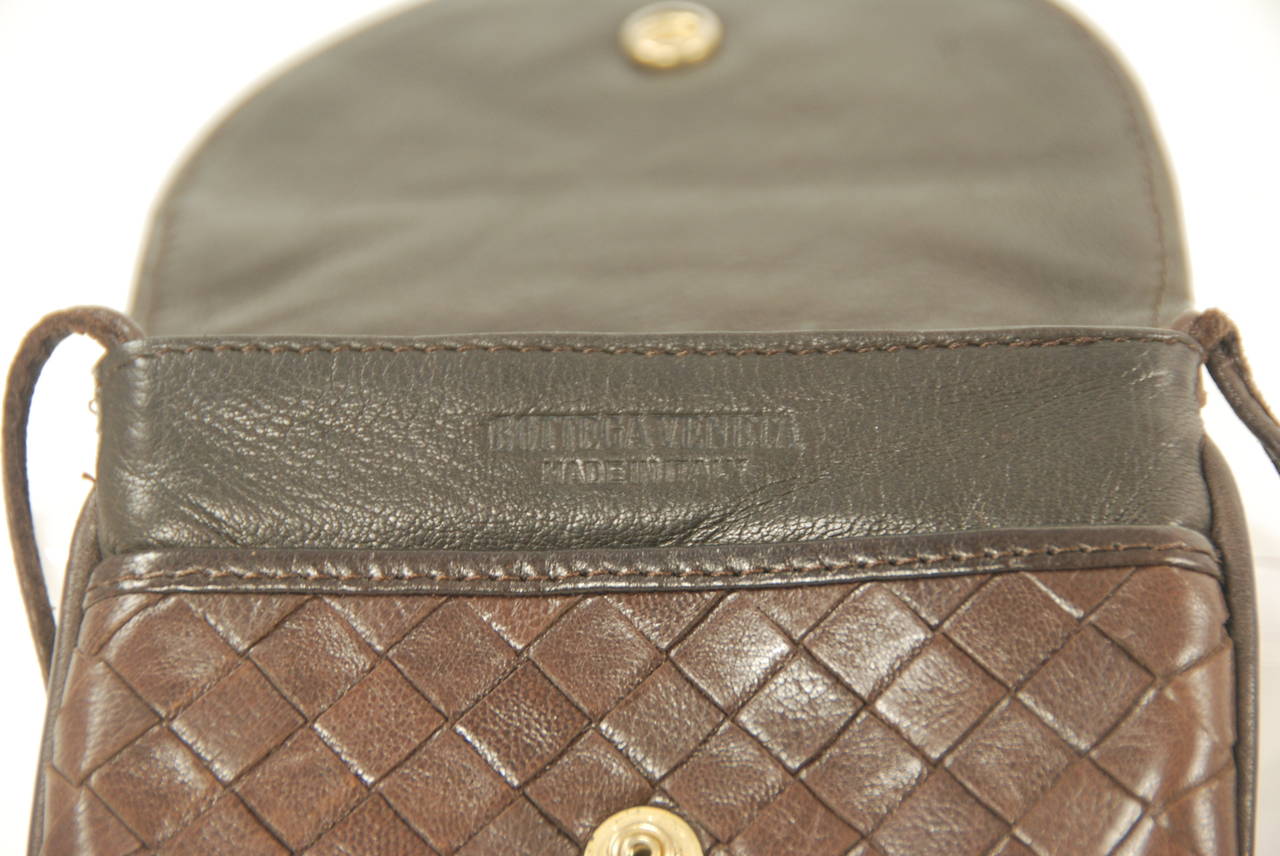 Bottega Veneta Intrecciato Brown Mini Shoulder Bag 1