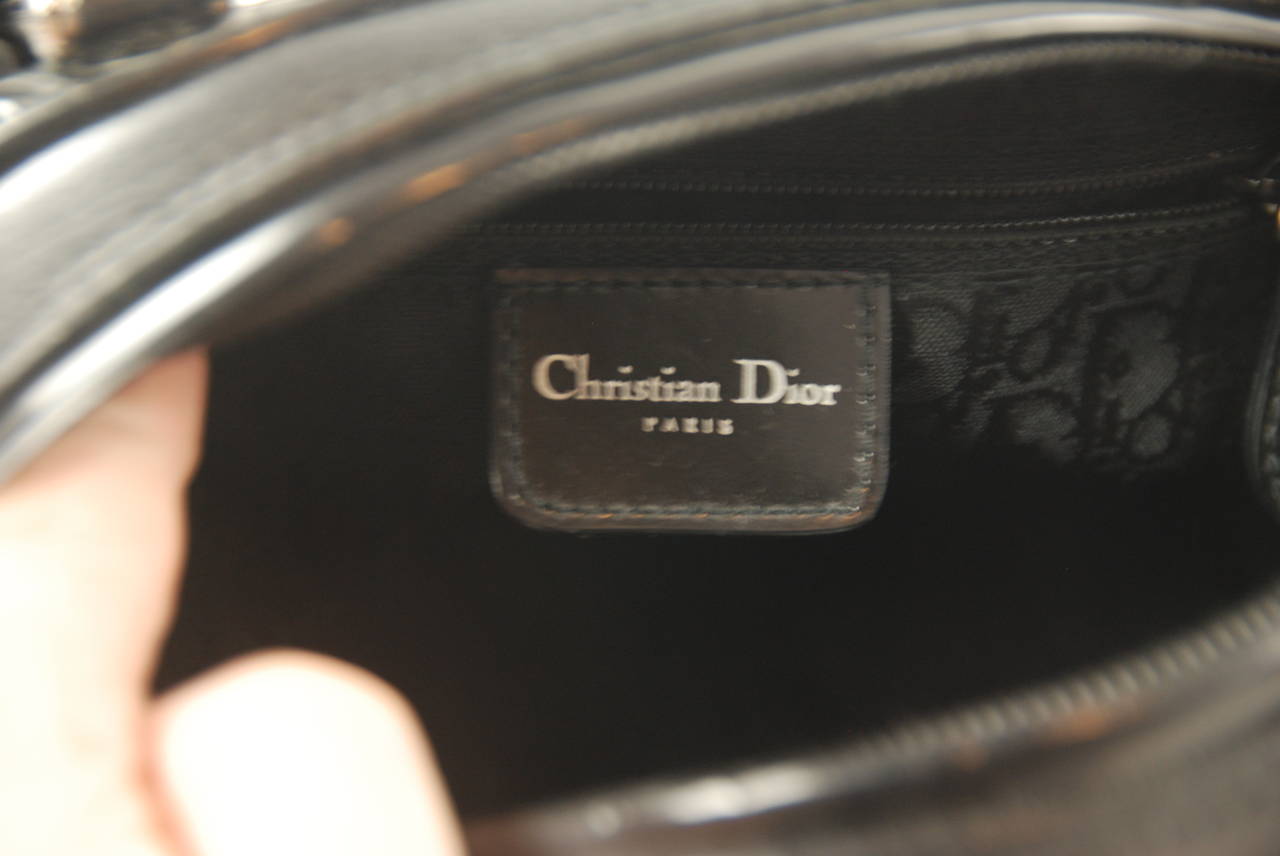 Dior Black Bowling Ball Style Bag with Dice Charms 2