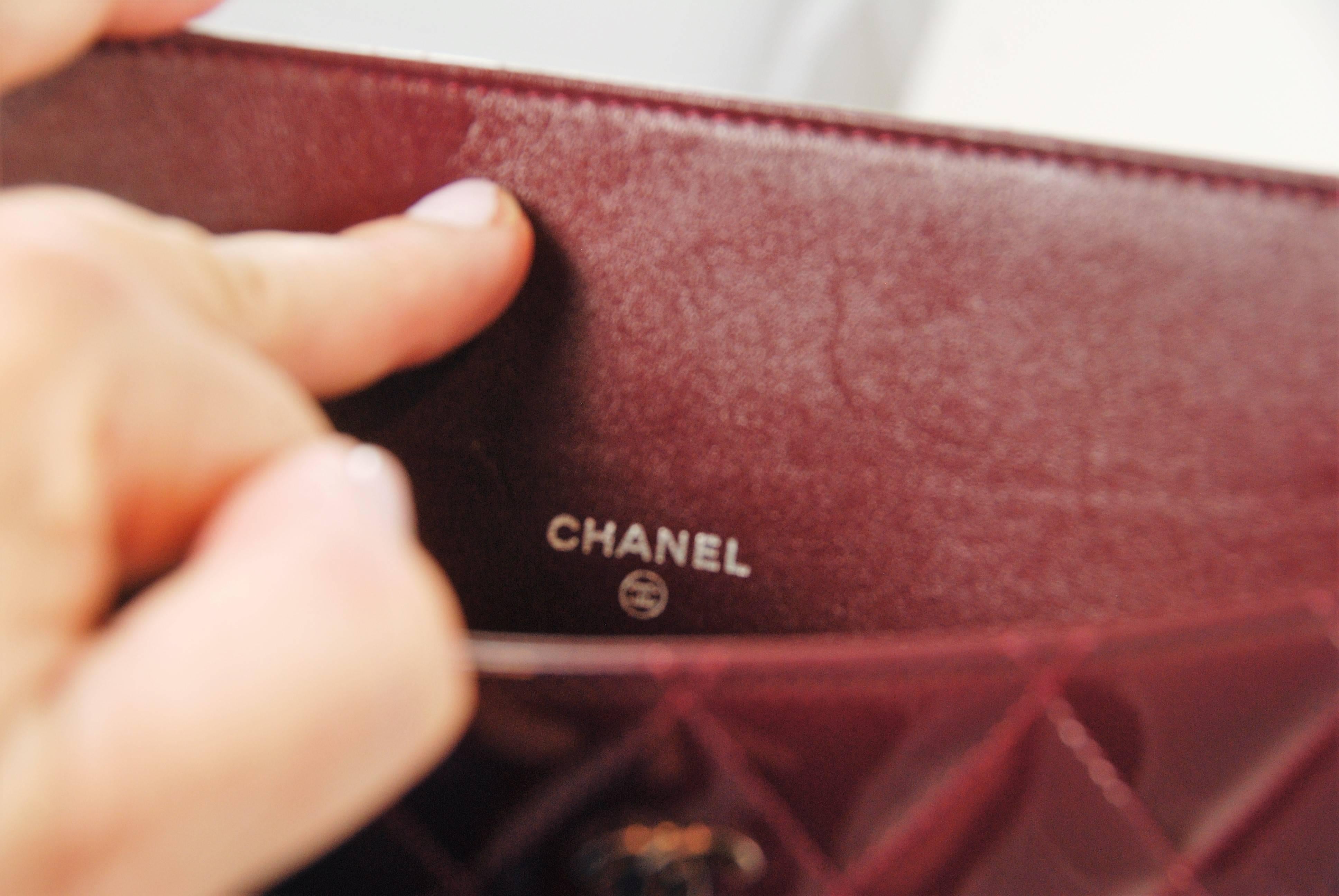 Brown 2011 Chanel Burgundy Patent Leather iPad Case For Sale