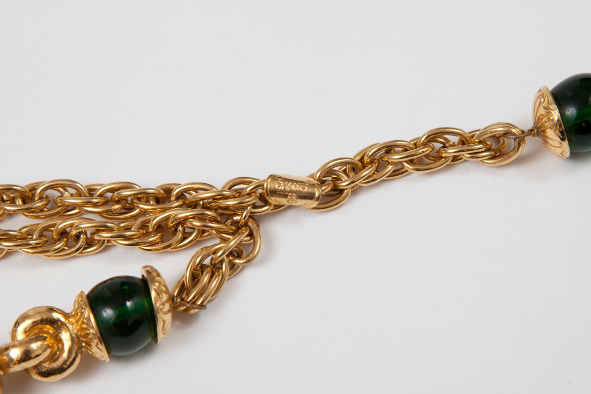 Chanel Gripoix Double Lariat Chain Belt / Necklace 1