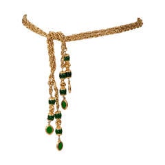 Chanel Gripoix Double Lariat Chain Belt / Necklace