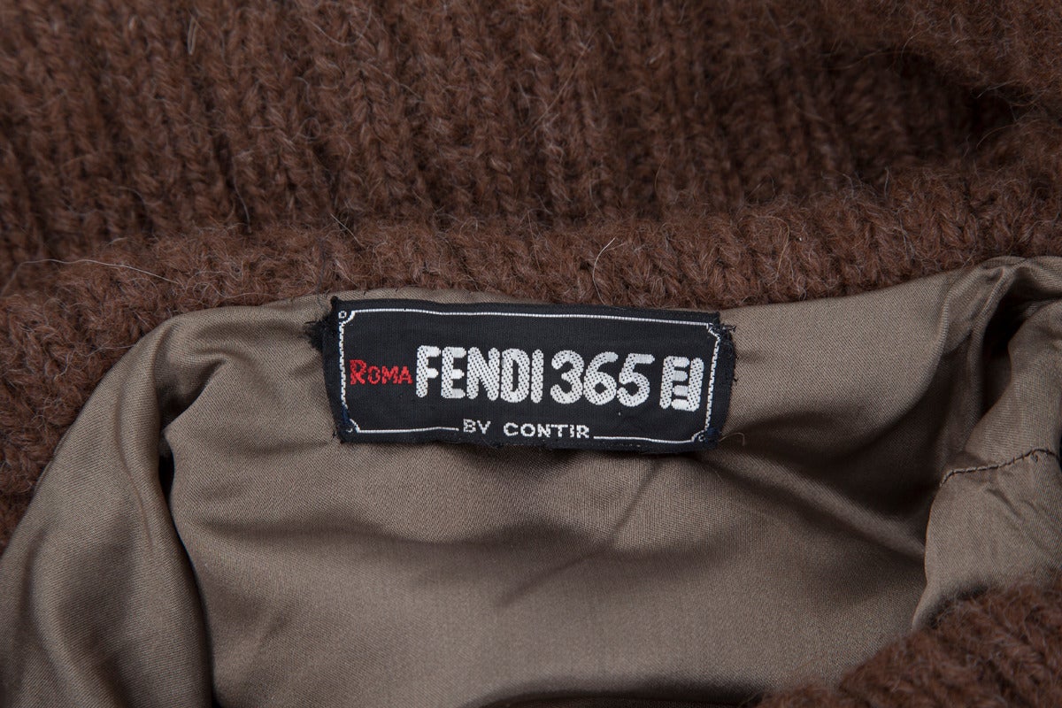 Fendi Mink & Ribbed Wool Pullover Coat 4