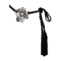 New Valentino Flower Tassel Belt