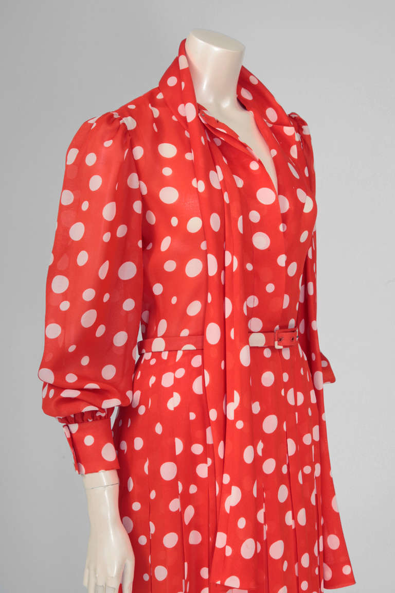 Lanvin Polka Dot Evening Dress at 1stdibs
