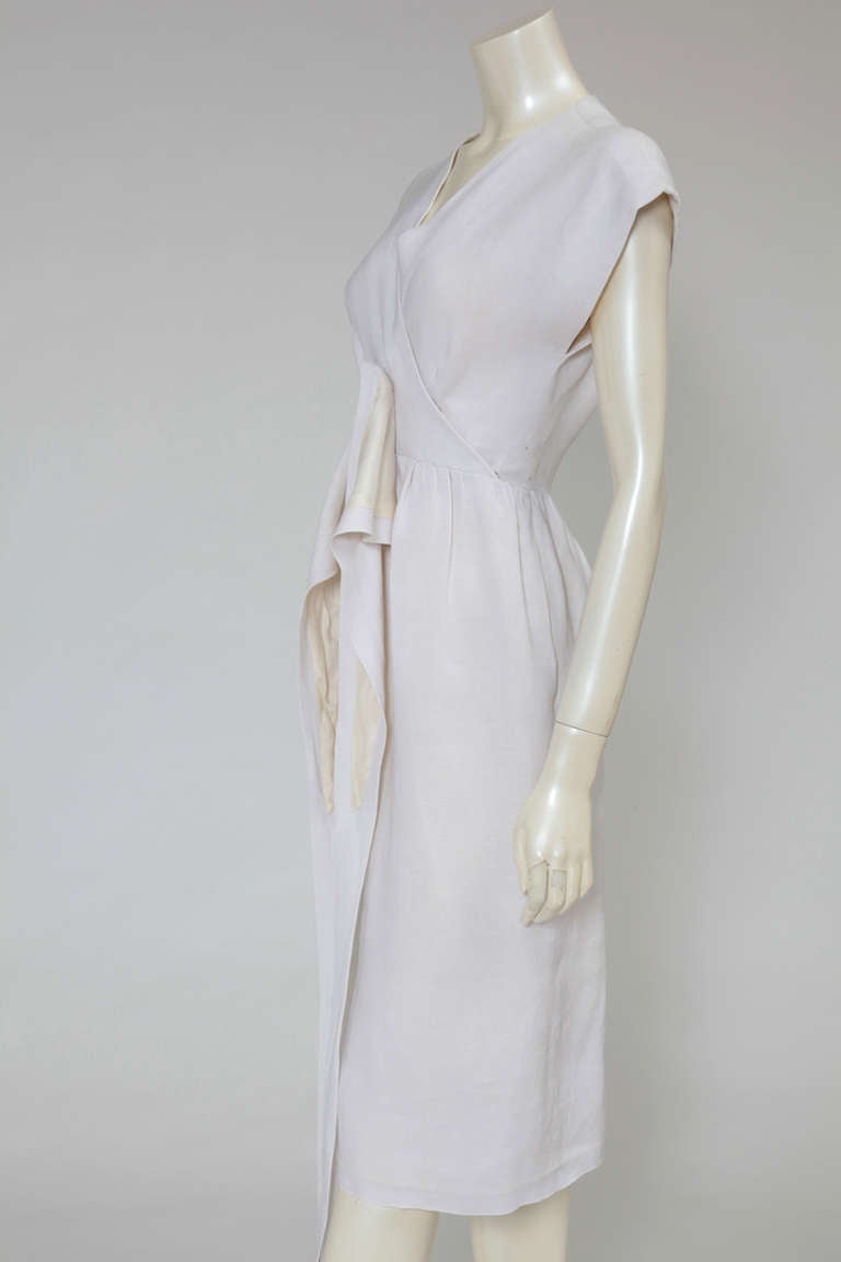 Givenchy Haute Couture Linen Day Dress at 1stDibs