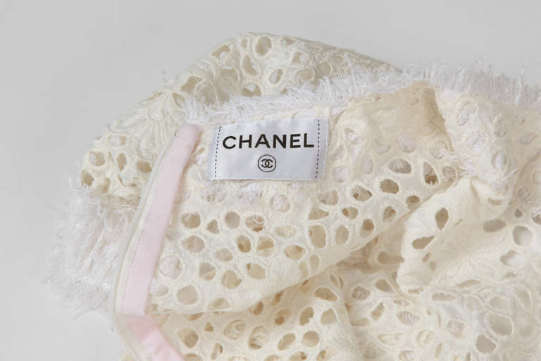 Women's Chanel Guipure & Cotton Tweed Dress