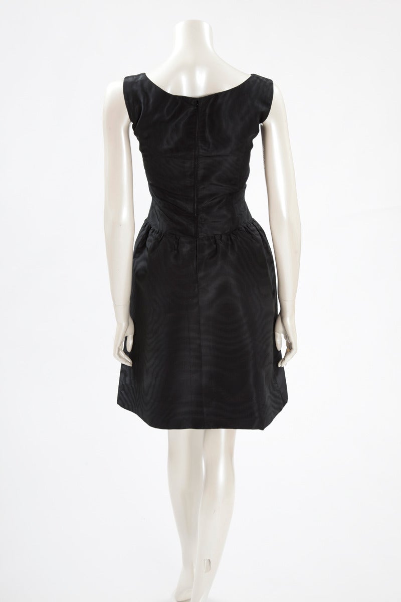 Balenciaga Haute Couture Moiré Cocktail Dress, Spring-Summer 1963 In Excellent Condition For Sale In Geneva, CH