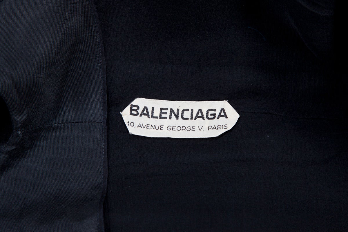 Balenciaga Haute Couture Moiré Cocktailkleid, Frühjahr-Sommer 1963 im Angebot 5