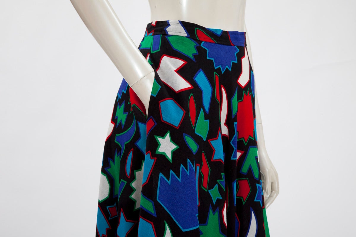 Yves Saint Laurent Hommage A Matisse Maxi Skirt In Excellent Condition In Geneva, CH