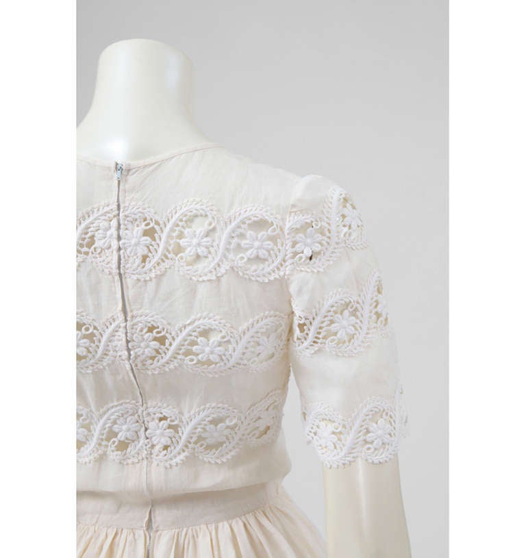 De las mujeres Maxi Vestido de Algodón y Guipur de Alta Costura Valentino en venta
