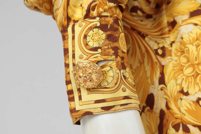 baroque print blouse