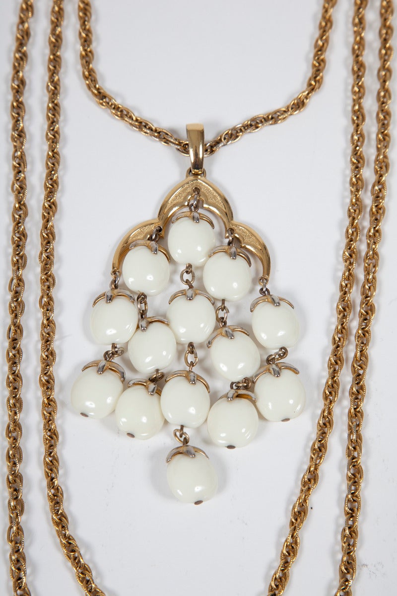 Women's Trifari Multi-Strand Chandelier Pendant Necklace