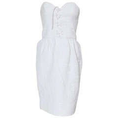 Lanvin Cotton "Piqué" Bustier Dress & Matching Bolero 6