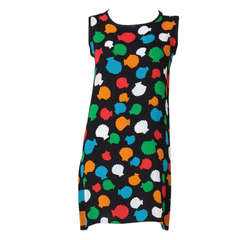 Yves Saint Laurent Sea-Shell Print Mini Dress
