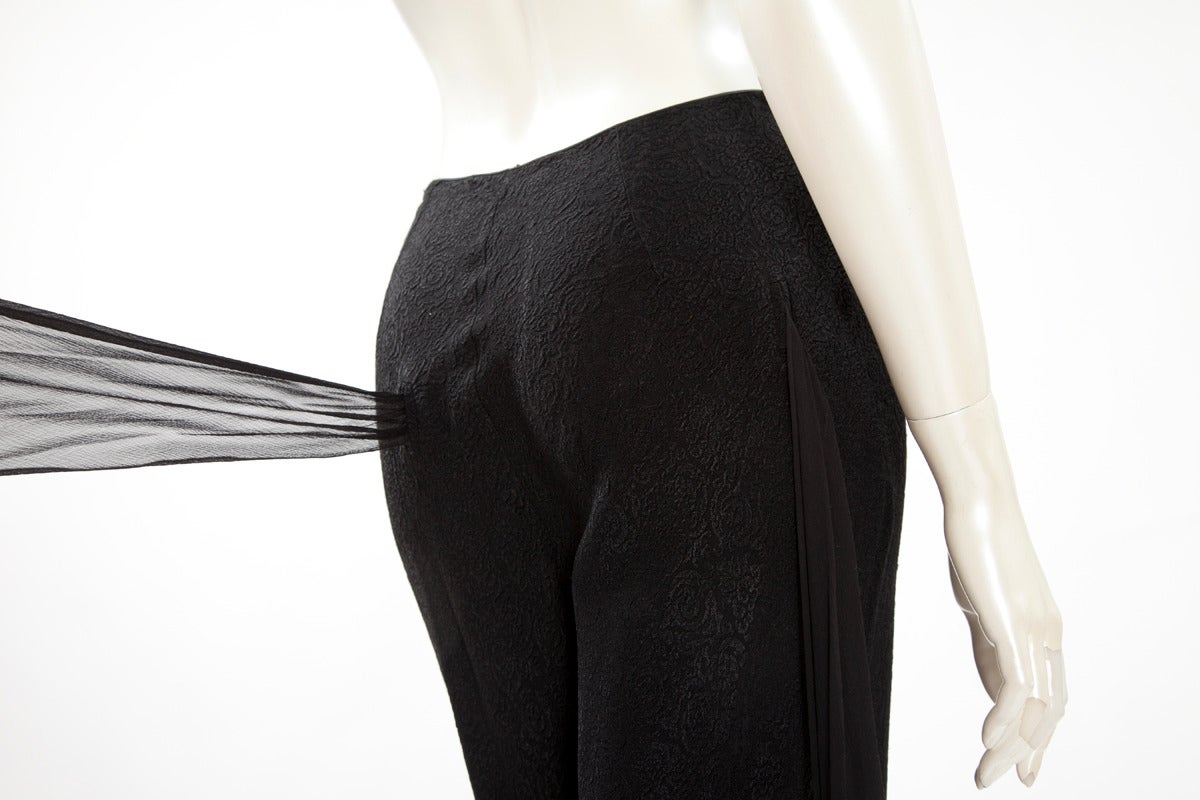 John Galliano Textured Silk Pants 3