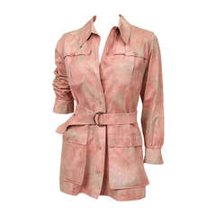 Yves Saint Laurent Tie & Dye Cotton Safari Tunic 10